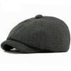 HT4964 Beret Cap Retro Artist Painter Plaid Beret Hat Male Female Ivy Flat Cap Autumn Winter Hat Adjustable Berets for Men Women