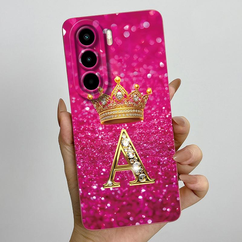 For Itel Power 70 P673L P70 Case Luxury Crown Letters Couple Soft Phone Cases For Itel Power70 P 70 Camera Protection Back Cover