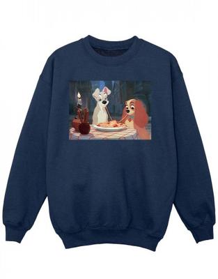 Girls Lady And The Tramp Spaghetti Photo Sweatshirt