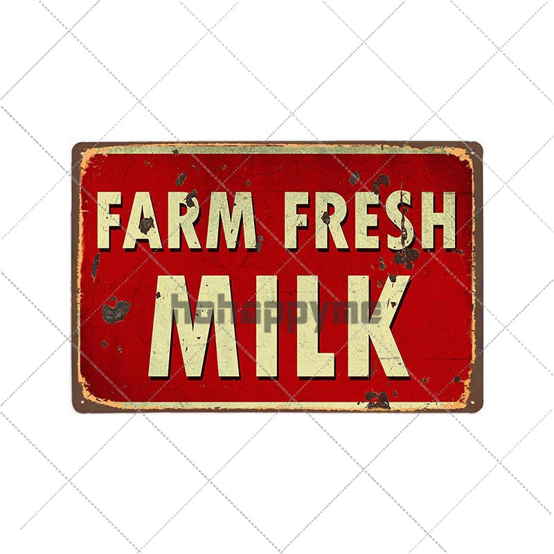 Farm Fresh Tin Sign Plaque Metal Vintage Farmhouse Decor Retro House Decoration Wall Poster 20x30 Cm