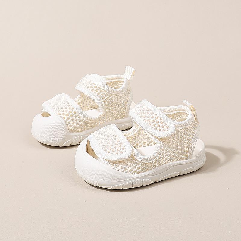 Breathable Mesh Summer Baby Sandals Non Slip Soft Sole Casual Unisex Infant Walking Shoes 15 белый