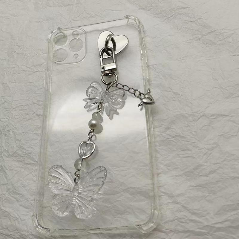 Fashionable Butterfly Bell Pendant Keychain Unique Anime Keychain with Butterfly Bell Charm for Cosplay Enthusiasts