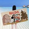 H-Hilda Cartoon Girl Big Microfiber Beach Towels Quick Dry Towel Sand Beach Towels Pool Towel for Travel Swim Pool Yoga
