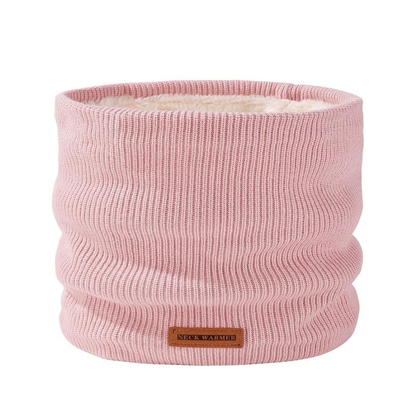 Thickened knitted scarf women's fashion versatile Maillard neck cover winter velvet thermal mask hot sale