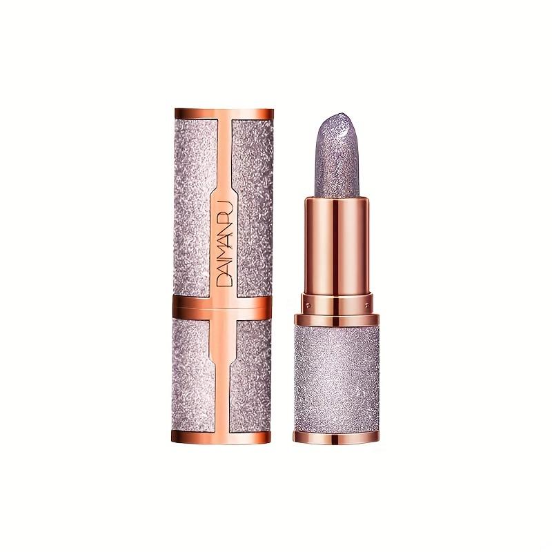 Glitter Mat Sıcaklık Değişimi Ruj Su Geçirmez Uzun Ömürlü Elmas Rujlar Yapışmaz Kırmızı Pembe Dudak Tonu Makyaj Kozmetik