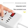 USB Smart Power Strip with Multiple Sockets, Universal European & UK Plug Board, Pure Copper Contacts