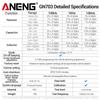 New ANENG GN703 LCR Smart Tweezer SMD ESR Tester Resistance Capacitance Inductance Diode Continuity High Precision Measuring Tool with Digital Display