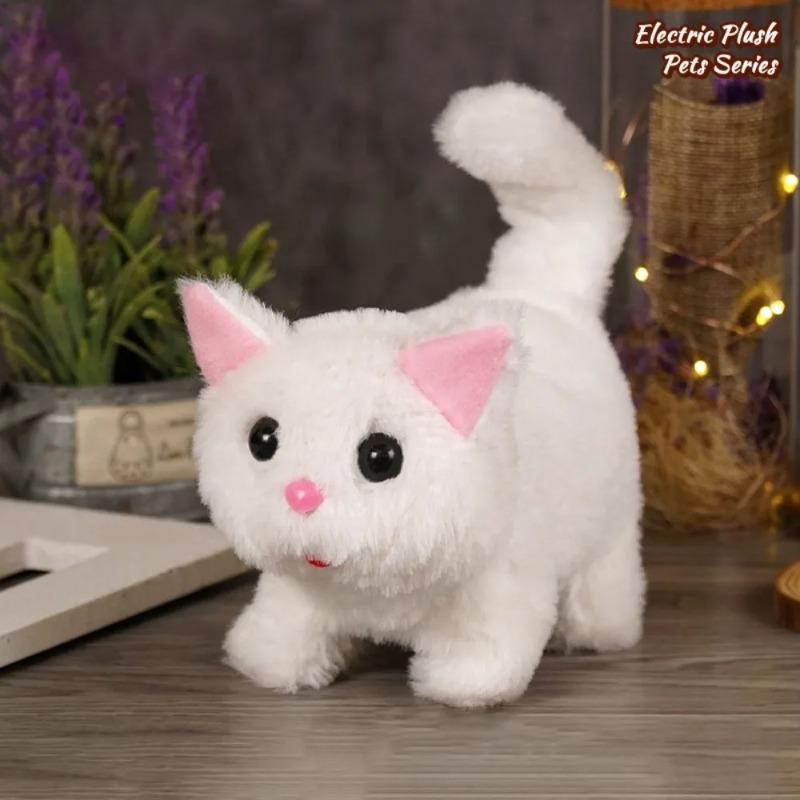 Simulated Robot Kitten Swinging Interactive Plush Toy Walking Makes You Happy Electric Pet Creative and Interesting Design