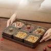 Premium Imitation Wood Grain Fruit Plate Dish for Household Quality Retro Candy Box Big Cap Living Room Moisture-proof Nut Box