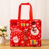 Weihnachtsmann Elch Schneeflocke Tragetasche Kindergeschenktaschen Verdickte Vliesstoff Wasserdichte Tasche Weihnachtsgeschenktaschen Weihnachtsdekoration