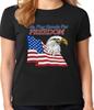 Freedom Eagle American Flag Patriotic T-shirt Ladies Womens Tee