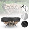 Black Silver Firewood Rack Cover Protective Cover For Firewood Firewood Cover Log Storage Sleeve Waterproof Protection