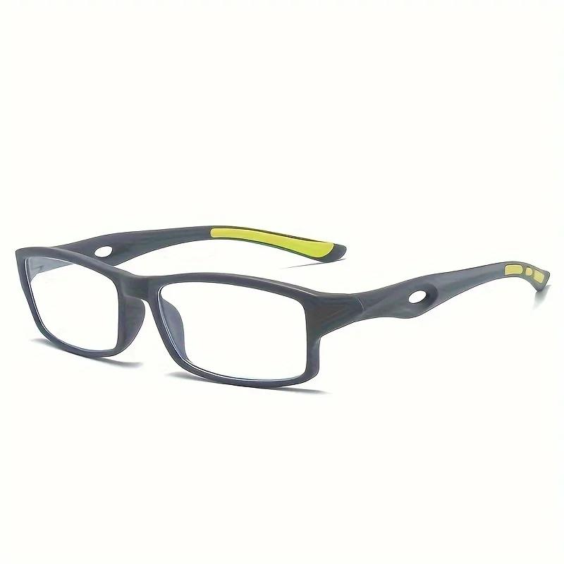 3PCS Sport Style Non-Prescription Reading Glasses Anti-Blue Light Rectangular Full Rim Eyewear PC Frame Material