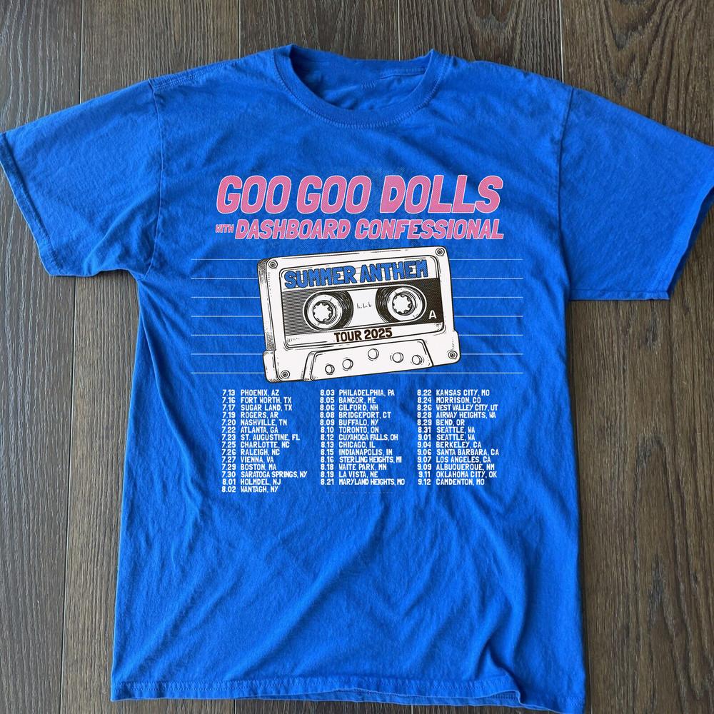 Goo Goo Dolls SUMMER TOUR 2025 Band Gift For Fan All Size S to 5XL T-shirt QA073 Unisex T-Shirt S