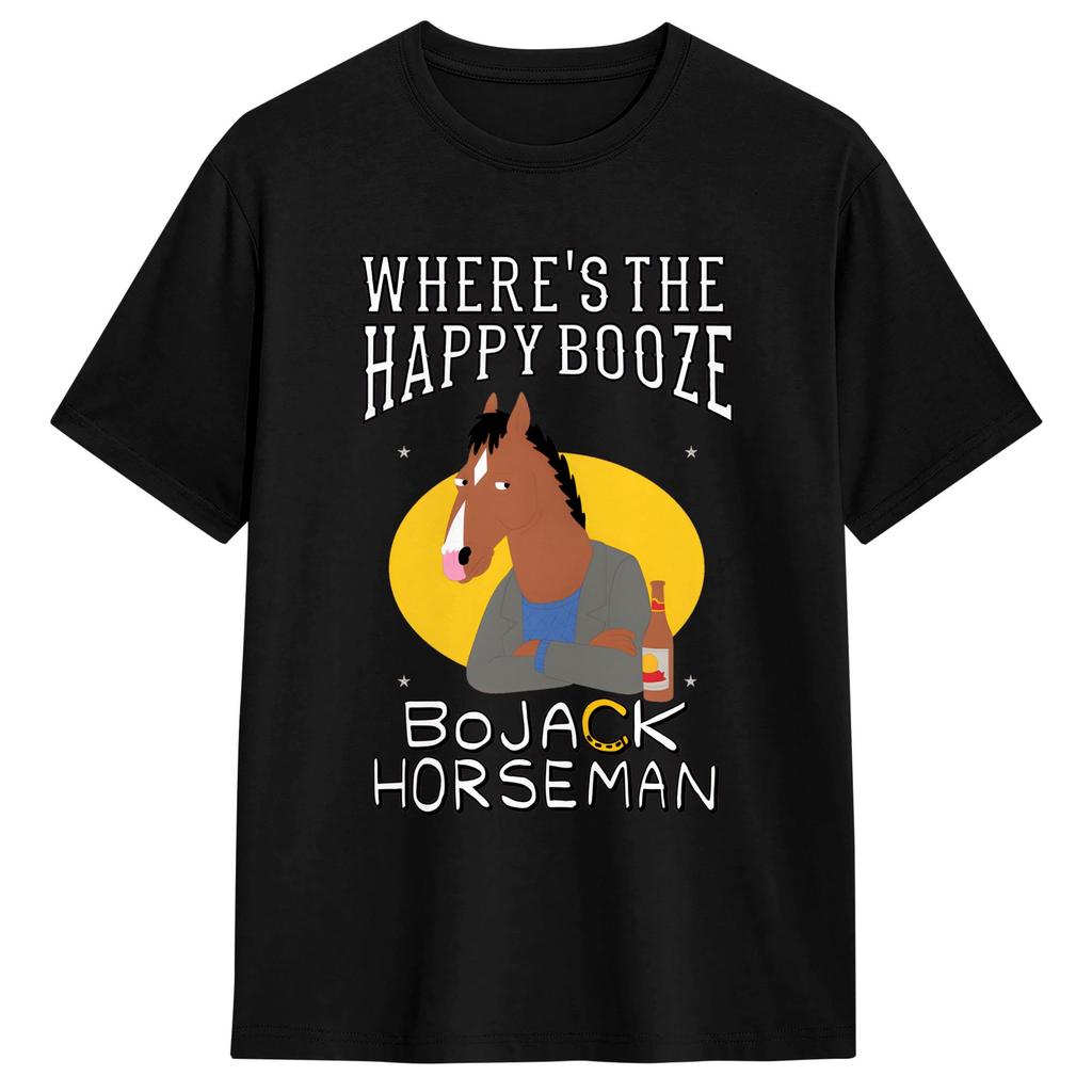Übergroßes T-Shirt Sommer Bojack Horse Unisex Mode T-Shirts Reines Baumwoll-T-Shirt Für Unisex Y2k Lässige Kurzarm-Tops