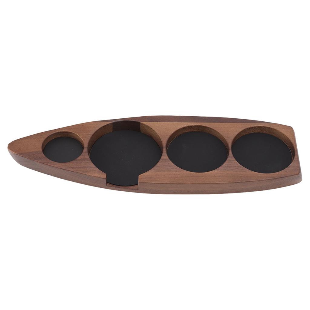 Wooden Coffee Tamper Holder Coffee Tamper Mat Stand Coffee Maker Support Storage Base Walnut Large