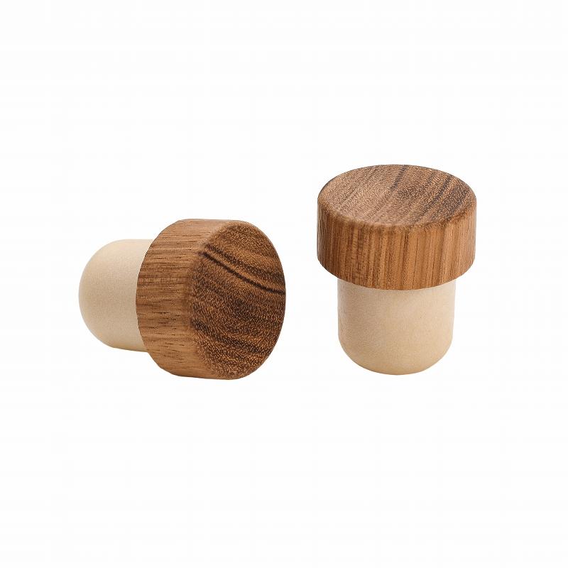 COMPASS Echo Red Wine Bottle Stopper Reusable T-shaped Durable Beechwood Material Echo Logo Portable Premium Bar Top Stopper коричневый