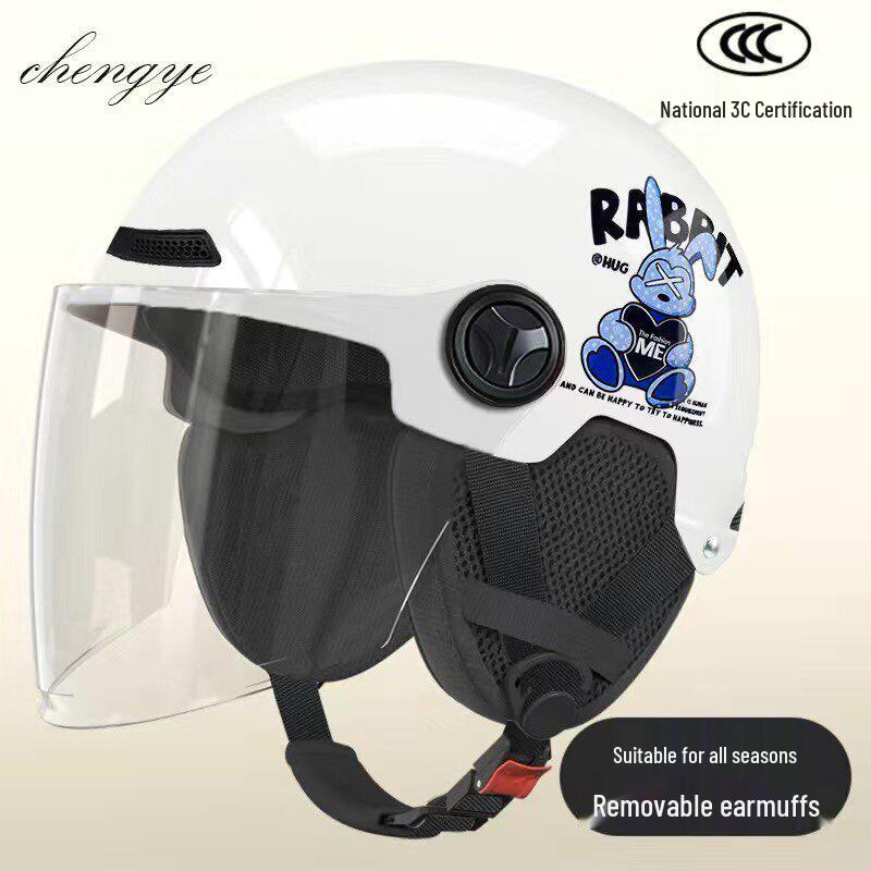 3C Certified All-Season Unisex Electric Scooter & Motorcycle Helmet with Sun Protection