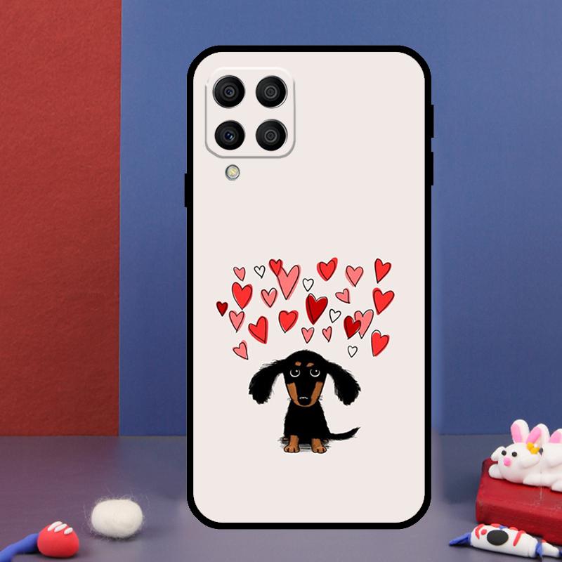 Cartoon Dachshund Dog For Samsung Galaxy M14 M34 M54 M33 M13 M23 M53 M15 M55 M31 M51 M20 M30s M32 M52 Phone Case