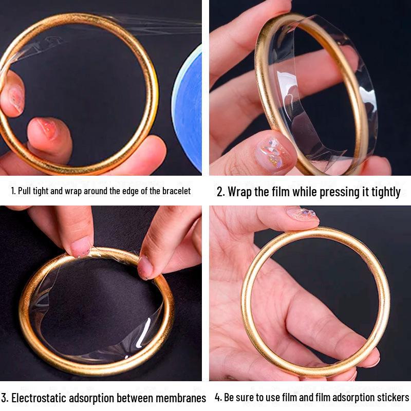 "PVC Electrostatic Self-Adhesive Jewelry Film: Bracelet, Watch, Necklace Protection (No Glue Needed)"