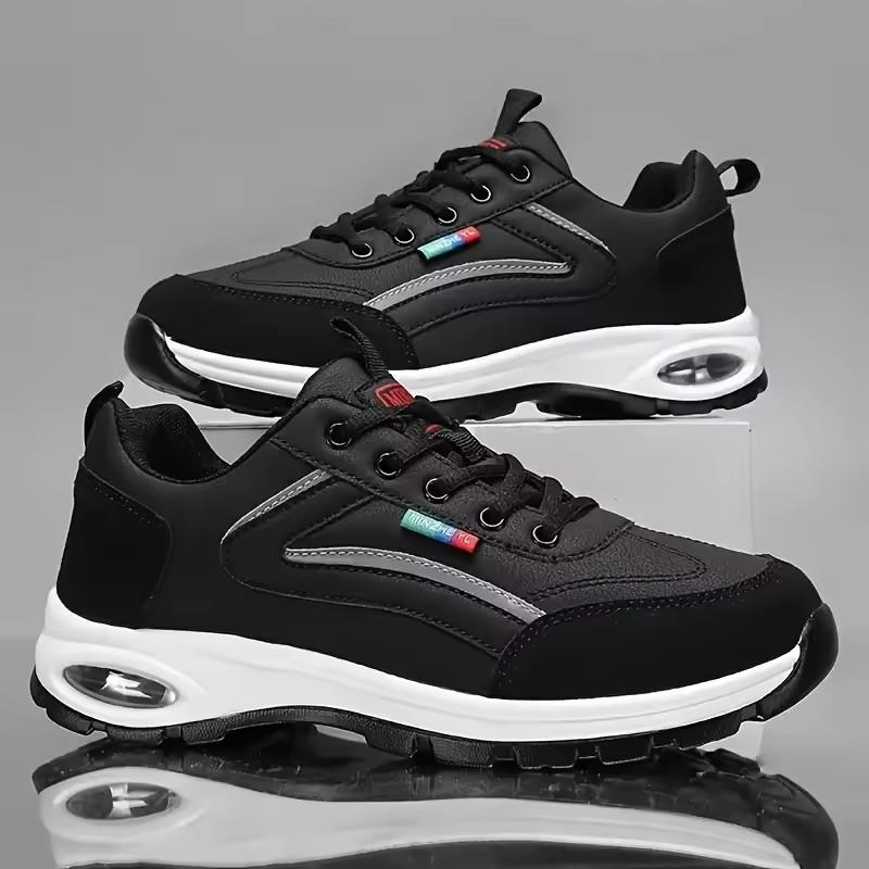 Shoes for Man Fashion Forward Multiple Color Leather Surface Waterproof Shoes Trendy Men's Anti Slip Anti Odor Running Shoes