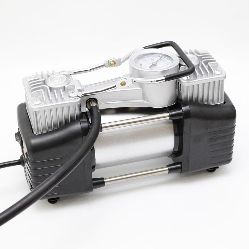Dual Cylinder Metal Tire Inflatable Pump with 220V National Standard Plug