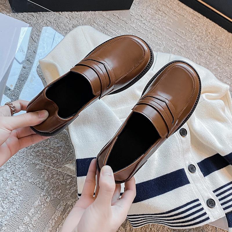 fashion Plus Size 43 44 Casual Loafer Shoes Woman British Style College Student Girls Casual Slip on Flats Shoes Female Feetwear