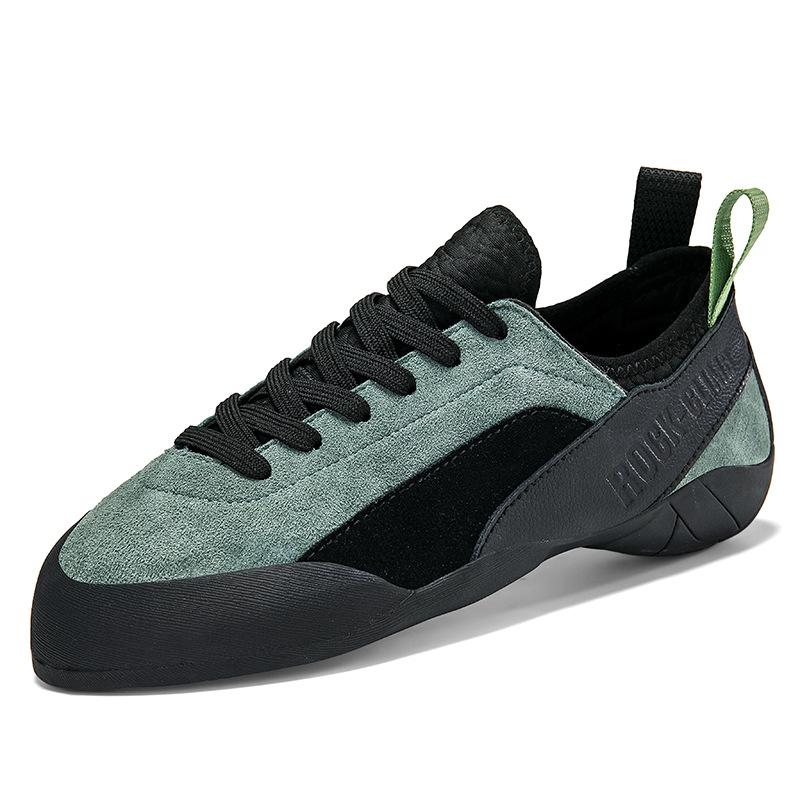

1116 Climbing Shoes Men Women Low Cut Lace Up Professional Training Lightweight Sports Suede Leather Surface Couples 46