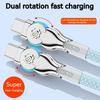 Fast Charging 180 Degree Rotation Cable Alloy Micro Type C Data Cable for Huawei Samsung Xiaomi Fast Charging Cable