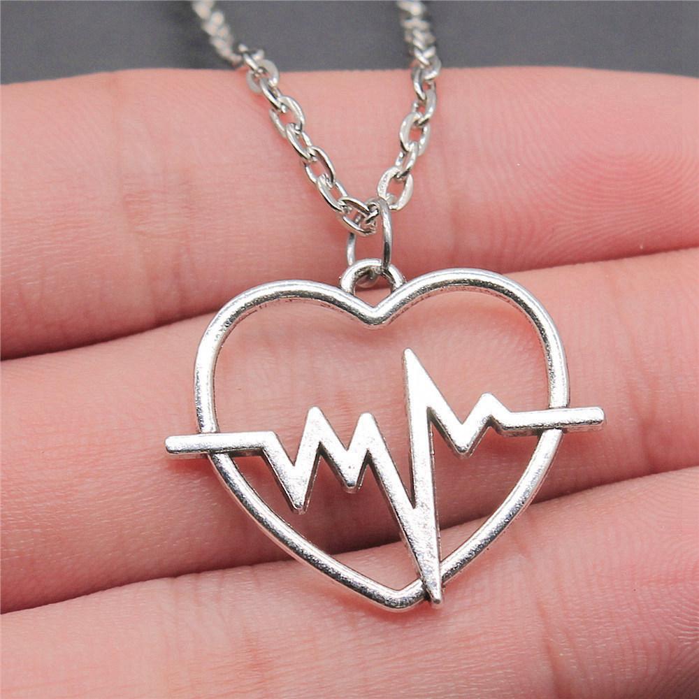 Necklace On The Neck 43cm Chain Peach Heart Nameplate Wedding Jewelry Findings QN057