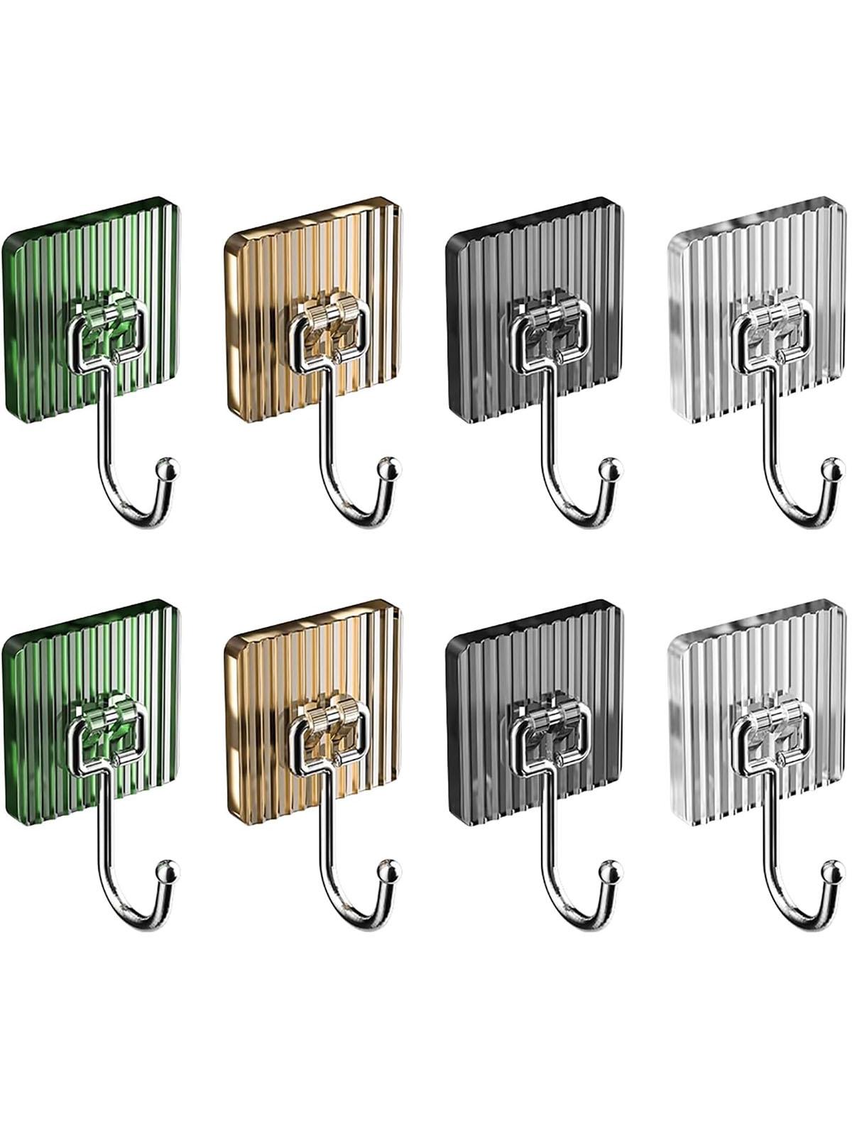 

1-4 шт. Роскошные настенные крючки без проколов, прочная липкая вешалка для одежды, сумка для полотенец, органайзер для кухонной двери, простая установка 1pc