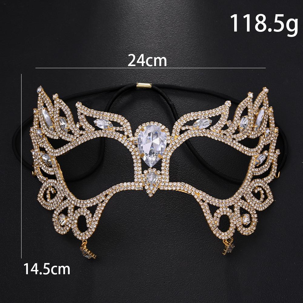 Rhinestone Tassel Veil Masks Full Face Women Chains Face Mask Masquerade Dance Party Performance Sexy Facial Accessories Jewelry