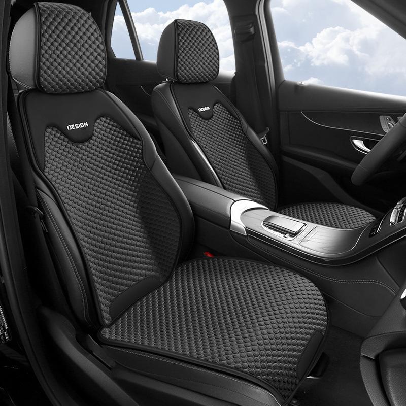 Universal Ice Silk Car Seat Cushion Breathable Seat Cover Sweat Absorption Cool Cushion Universal Split Single Sitting Rear Set