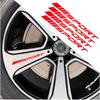 Fashion 4pc Car Stickers Wheel Wheels Sports Racing DIY Stripe Decoration Stickers Badge Car Styling Car SUV