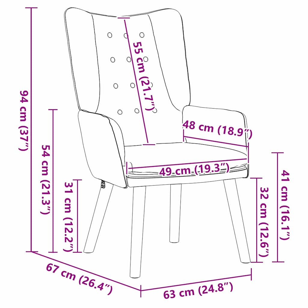 Armchair Pink 63 x 67 x 94 cm Velvet