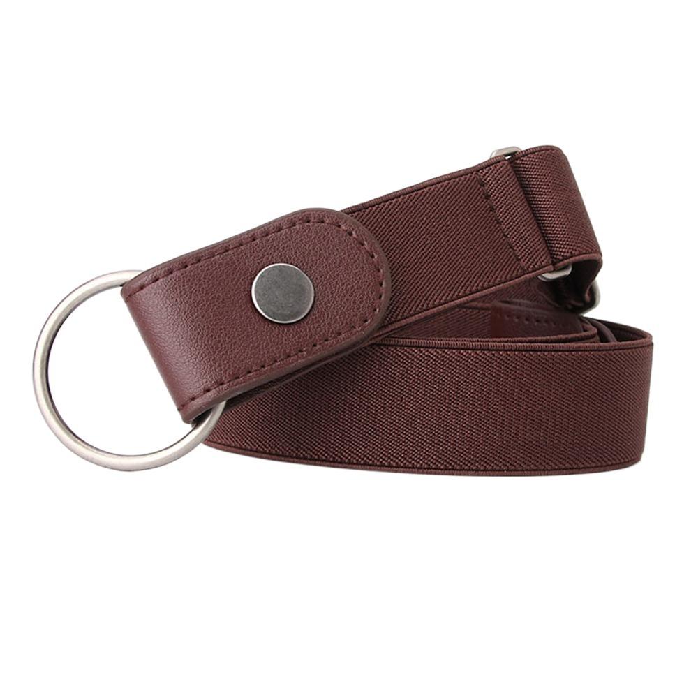 Fashion Elastic Women's Lazy Belt No Buckle Slim Adjustable Waist Belt All-match Anti-Slip Invisible Belt