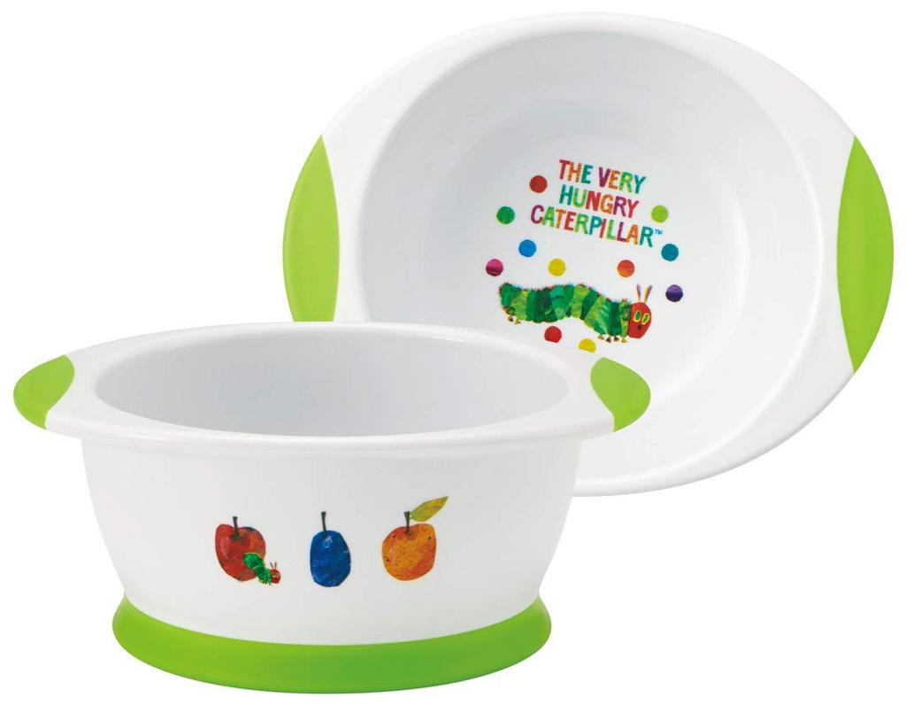 Skater Rice Very Hungry Caterpillar x 10 x Bowl, Easy-Scooping, Children's Tableware, Design, 12.5 5.2cm (WP2)