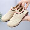 Old Beijing cloth shoes women's summer breathable fly-woven shoes one pedal shallow mouth single shoes soft sole non-slip middle-aged and elderly