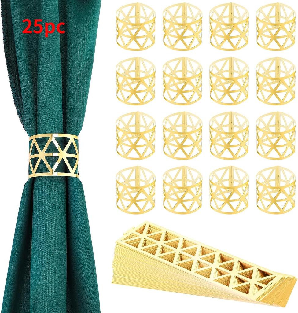 50Pc/Set Butterfly Napkin Rings Laser Cut Foil Paper Disposable Napkin Holder For Wedding Party Banquet Dinner Table Decor