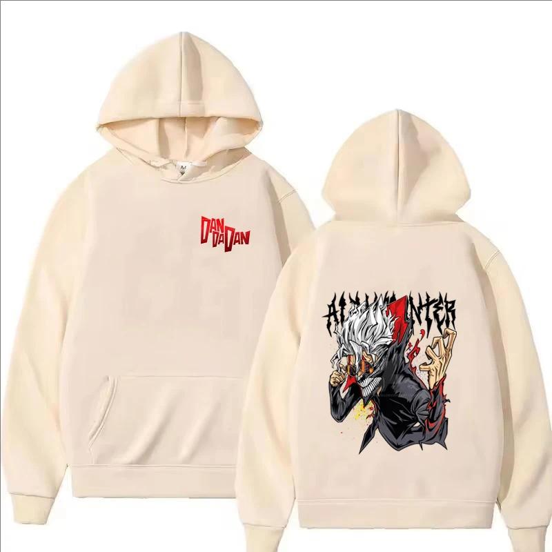 Japanese Dandadan Printed Hoodie Women Casual Harajuku High Street Y2K Long Sleeve Fleece Autumn Winter Pullover Sweatshirts