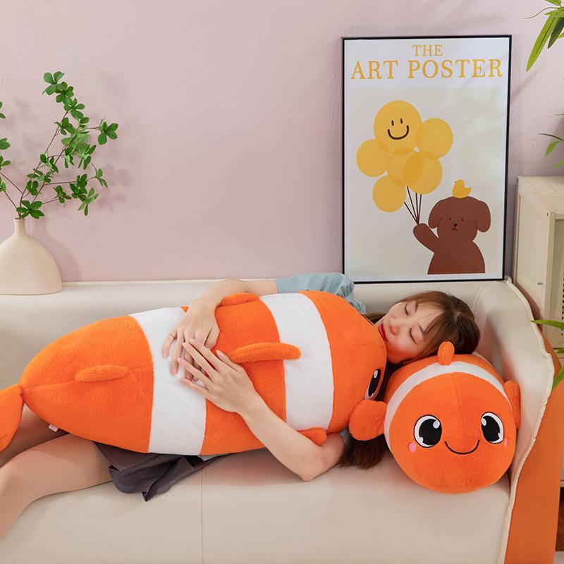 New Clownfish Series Plush Toys Ocean Series Animal Ragdoll Children's Accompanying Long Throw Pillow