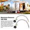 2 Pezzi Tubo per Camper con Manometro 1/4in Maschio NPT Tipo QCC1 Ingresso 350 PSIG Tubo in Acciaio Inossidabile da 15 Pollici per Campeggio Picnic Esterno