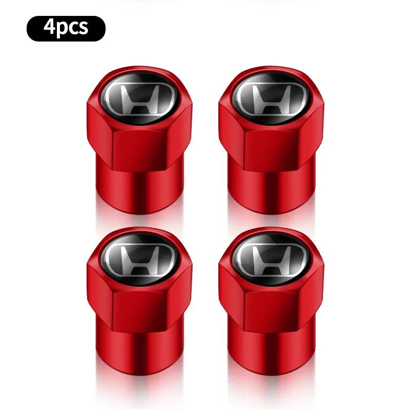 4PCS Car Tire Valve caps Emblem metal Cap Case For Honda Mugen Power Civic Accords CRV Hrv Jazz CBR VTEC VFR Auto Accessories TR6