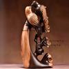1PC Solid Wood Bird Ornament Valentine's Day Gift Solid Wood Carving Crafts Home Decoration Chinese Style Bird Shaped Design