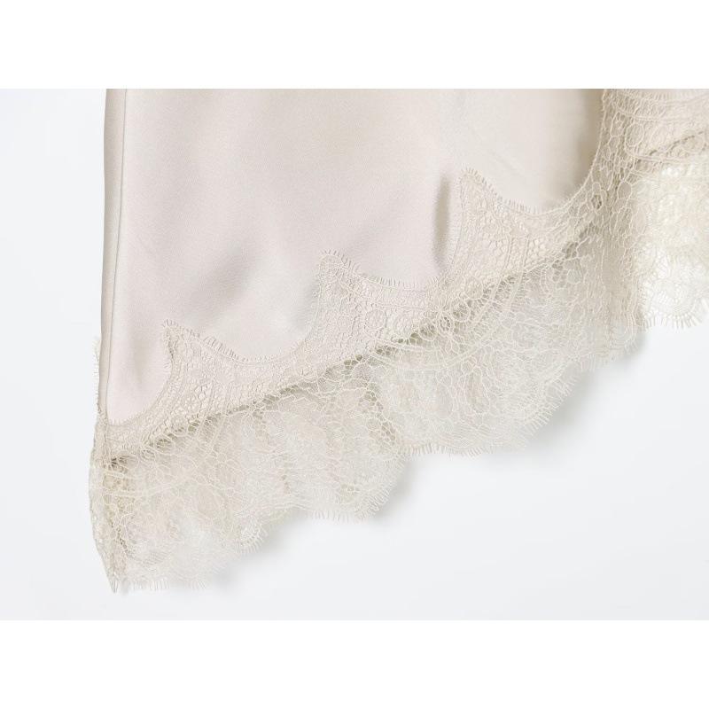 2025 Stylish European & American Lace Silk Satin Skirt - Sexy, Fashionable Women's Clothing