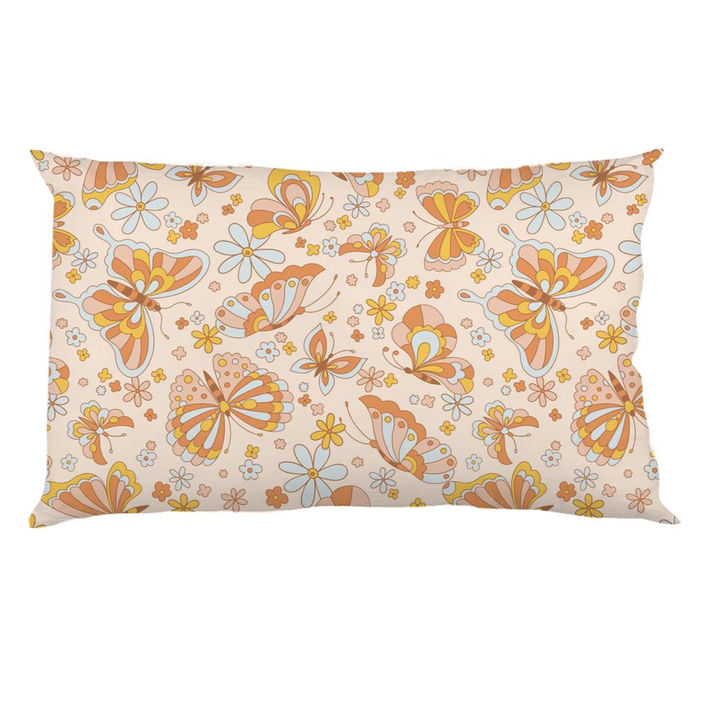 1PC Flower And Butterfly Pattern Throw Pillowcase,Rectangular Pillowcase for Sofa and Bed Couch,Home Decoration 30X50cmOne Sides