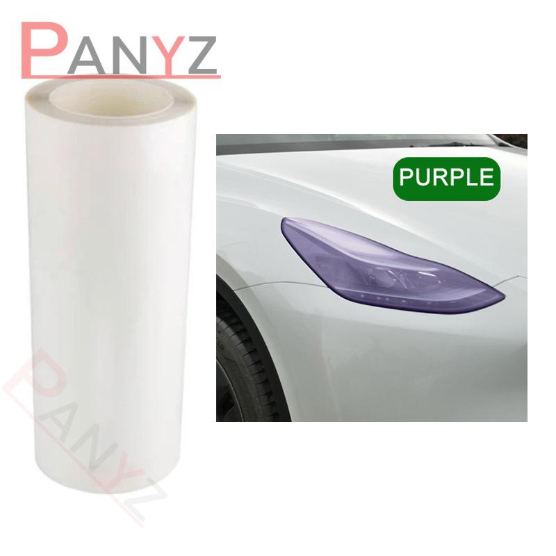 TPU Car Headlight Protective Film Clear To Black/Purple Intelligent UV TPU Self Healing Anti Scrastch For Tesla VW Hyundai Kia