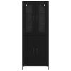 Highboard Black Oak Effect 69.5 x 34 x 180 cm Particleboard