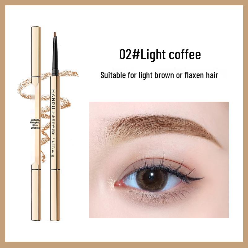Ultrafeiner wasserfester goldener Augenbrauenstift mit zwei Enden: Langanhaltend & Wischfest - Perfekt für Anfänger