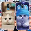Funda Coque For Samsung Galaxy J8 J810F Cover Case Cartoon Cat Skull Back Shell For Samsung J8 2018 Soft Clear Silicone TPU Capa